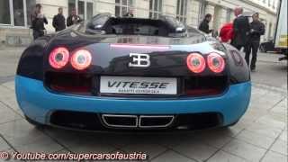 Bugatti Veyron Vitesse  Start Up and Sound in Vienna [upl. by Kopp]