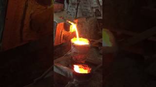 Molten iron from Cupola furnace [upl. by Nimajneb]