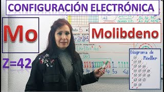 CONFIGURACIÓN ELECTRÓNICA MOLIBDENO Z42 ⚛DIAGRAMA DE ORBITALES ⚛DIBUJO DEL ÁTOMO DE MOLIBDENO [upl. by Ahsinet628]