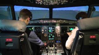 Flying Airbus A320 full flight video from the cockpit part 2  Baltic Aviation Academy [upl. by Gertrude159]