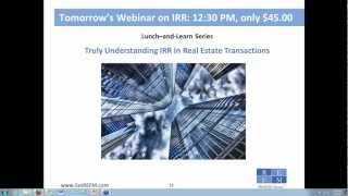 REFM Webinar Replay  How Real Estate Developers Price The Dirt  Residual Land Valuation and Comps [upl. by Ppilihp932]