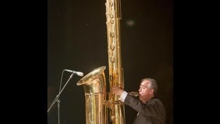 Attilio Berni plays the giant JElle Stainer subcontrabass saxophone [upl. by Robinia550]