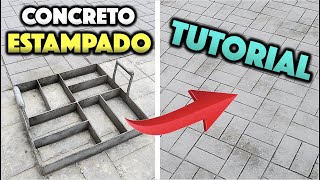 CONCRETO ESTAMPADO ¿Cómo se hace TUTORIAL PASO A PASO [upl. by Harbard534]