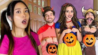 Ryan Trick or Treat in the Halloween Box Fort Maze for Surprise Toys with Disney Superheroes [upl. by Bobina]