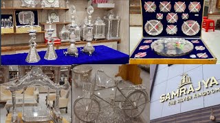 SAMRAJYA the silver kingdom Silver items in Vijayawadaantique silver items shopping in vijayawada [upl. by Nottage]