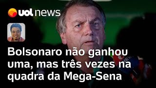 Bolsonaro ganhou na quadra da MegaSena 3 vezes petistas fazem piada por valor do prêmio  Sakamoto [upl. by Theodoric352]