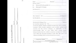 INHow to fill DD form of HDFC Bank [upl. by Mackey]