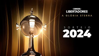 AO VIVO  SORTEIO FASE PRELIMINAR  CONMEBOL LIBERTADORES 2024 [upl. by Yerffoj]