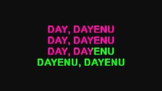 DAYENU Passover Song  KARAOKE  medicencruz [upl. by Akemihs969]