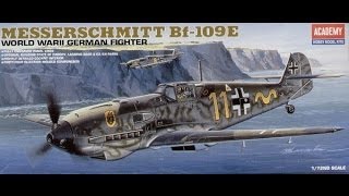 031 172 ACADEMY MESSERSCHMITT Bf 109E Built by Sall M Y [upl. by Lesslie]