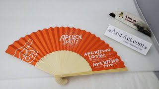 Spirit Bamboo amp Fabric Hand Fan paperfan [upl. by Broddy5]