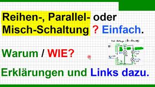 Reihenschaltung Parallelschaltung Mischschaltung gemischte Schaltung von Widerständen  einfach [upl. by Ellebasi]