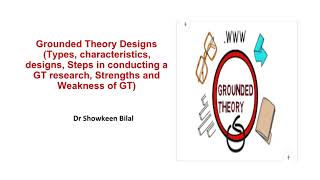 Grounded Theory Designs Types characteristics designs Steps and Strengths and Weaknesses of GT [upl. by Eelytsirk]