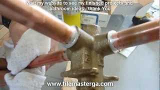 Part2 Shower Diverter  Transfer valve installation step by step  Moen Delta Kohler how to [upl. by Notnirt]