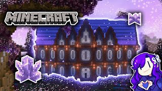 BEST Amethyst Mansion Tutorial🔮 Minecraft [upl. by Adnicul]