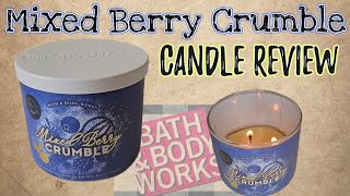 Mixed Berry Crumble  fall bakery 2024  Bath amp Body Works candle postburn review [upl. by Aitsirhc]