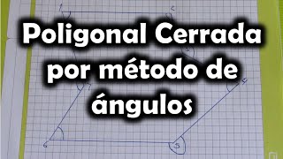 Topografía Levantamiento de Poligonal Cerrada por ángulos con Estación Total [upl. by Edouard]