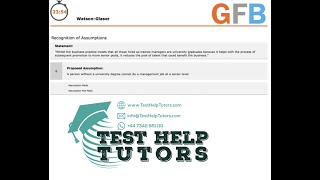 WatsonGlaser Critical Thinking Test Question 6 quotAssumption A person without a university degreequot [upl. by Lecia118]