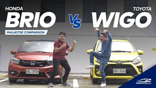 Honda Brio RS vs Toyota Wigo TRDS  Philkotse Comparison w English Subtitles [upl. by Martres]