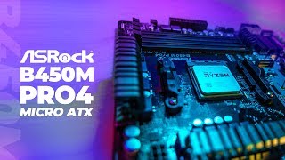 ASRock B450M Pro4 Micro ATX  First Look and Unboxing [upl. by Little]