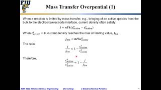 Electrochem Eng L0330 Limiting current density and mass transfer overpotential [upl. by Nebuer]