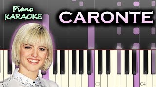 Alba Reche  Caronte  KARAOKE Piano  Tutorial  Cover [upl. by Carbrey]