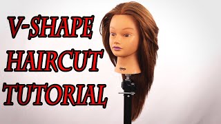 V Shape Haircut Step By Step Tutorial [upl. by Nakhsa]