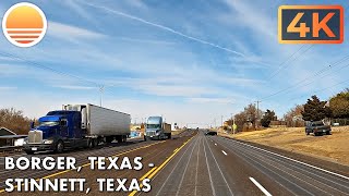 🇺🇸 4K60 Borger Texas to Stinnett Texas 🚘 Drive with me [upl. by Bebe]