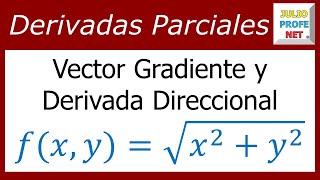 VECTOR GRADIENTE Y DERIVADA DIRECCIONAL  Ejercicio 1 [upl. by Sheelagh857]