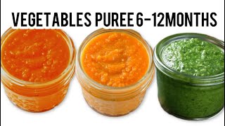 Baby food  vegetable puree for 6  12 months babyvegetables puree for beginners baby first food [upl. by Ojela]