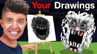 I Made YOUR Drawings into MINECRAFT Mobs [upl. by Narahs]