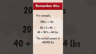 EASILY Convert Kilograms To Pounds  KG To Lbs  Useful Trick [upl. by Elok]