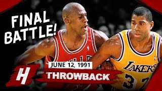 Magic Johnson vs Michael Jordan LEGENDARY Game 5 Duel Highlights 1991 NBA Finals  FACE TO FACE [upl. by Fitting548]