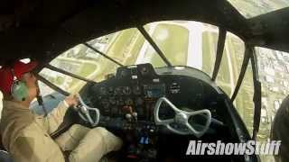 Matt Younkin Twin Beech 18 Aerobatics Cockpit Cam  EAA AirVenture Oshkosh 2014 [upl. by Rustin]