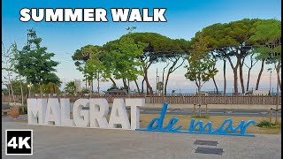 🇪🇸 Malgrat de Mar Santa Susanna Catalonia Spain 🌞 4K Walk [upl. by Anitsirk]