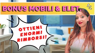 BONUS MOBILI ED ELETTRODOMESTICI  Come funziona Come si richiede [upl. by Atnwahs]