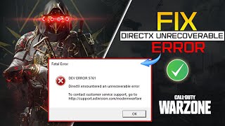 How to Fix DirectX Encountered an Unrecoverable Error in Call of Duty Warzone 30 [upl. by Ruamaj]