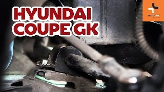 How to change front stabilizer bushes Hyundai Coupe GK TUTORIAL  AUTODOC [upl. by Weig]