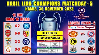 Hasil Liga Champions Tadi Malam  MADRID vs NAPOLI  ARSENAL vs LENS  UCL 2023 Matchday 5 [upl. by Ivgnout349]