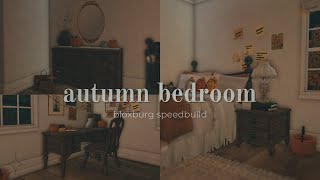 ·˚ ༘ 🐈‍⬛ autumn bedroom  bloxburg speedbuild ༉‧₊˚ [upl. by Inalem]