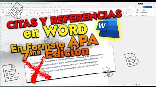 PARA TU TESIS O INVESTIGACIÓN  COMO HACER CITAS Y REFERENCIAS en WORD con Normas APA 7MA EDICION [upl. by Garnes]