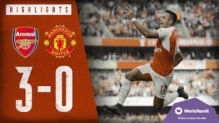 A SCREAMER FROM ALEXIS SANCHEZ  Arsenal 30 Manchester United  Classic highlights  2015 [upl. by Radley]