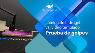 Prueba de golpes Vidrio templado vs Lámina de hidrogel 🤯🔨 [upl. by Jedediah]