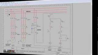 SEB02Schéma électrique  départ moteur triphasé démarrage direct  puissance version 1 [upl. by Dunseath]