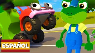 5 pequeñas volquetas  Garaje de Gecko  Carros para niños  Vídeos educativos [upl. by Lerad]