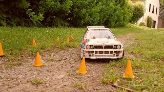 Tamiya TA01  Lancia Delta HF Integrale  In The Backyard [upl. by Kcired]