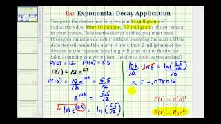 Exponential Decay Function App With Logs yaekt  Radioactive Dye [upl. by Ateloj]