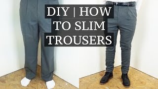 DIY  How To Slim amp Shorten Suit Trousers  Josh Barnett [upl. by Nyrehtak854]