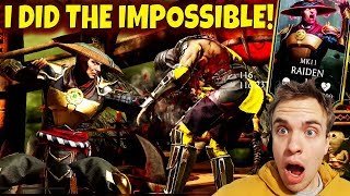 Mortal Kombat Mobile Unlocking MK11 Raiden From Trial Rage and EPIC Wins with Raiden Only [upl. by Ilzel438]