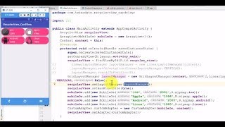Android RecyclerView ve CardView Kullanımı  2 [upl. by Marlee954]